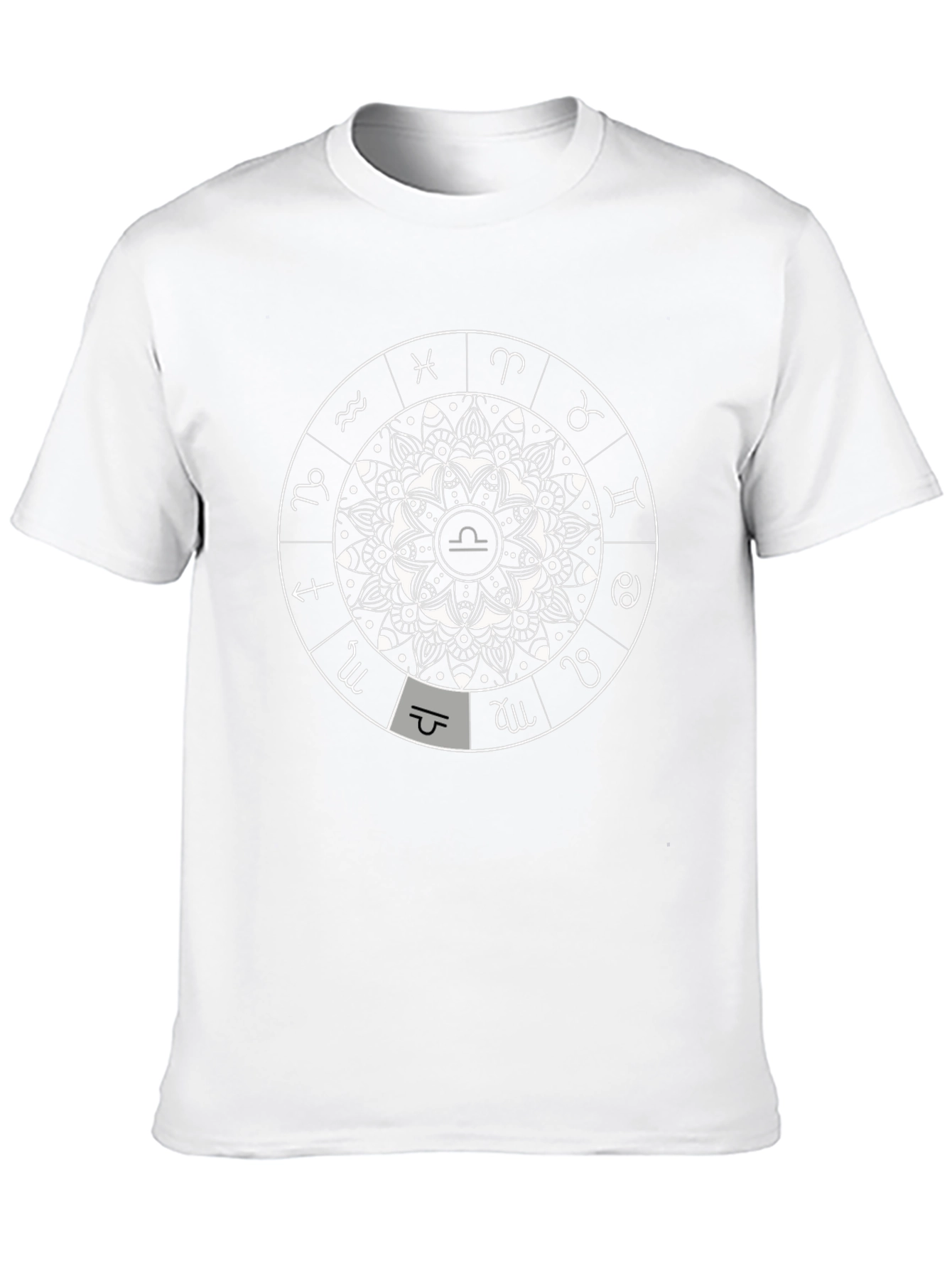 Libra Zodiac Sign Black Graphic Tee