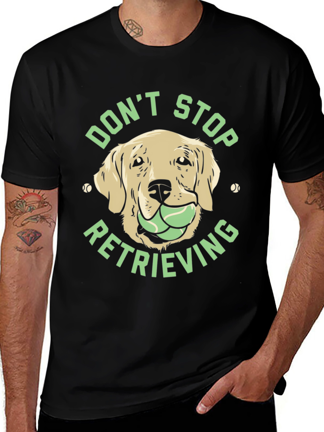 Dog Lover Tee: Dont Stop Retrieving