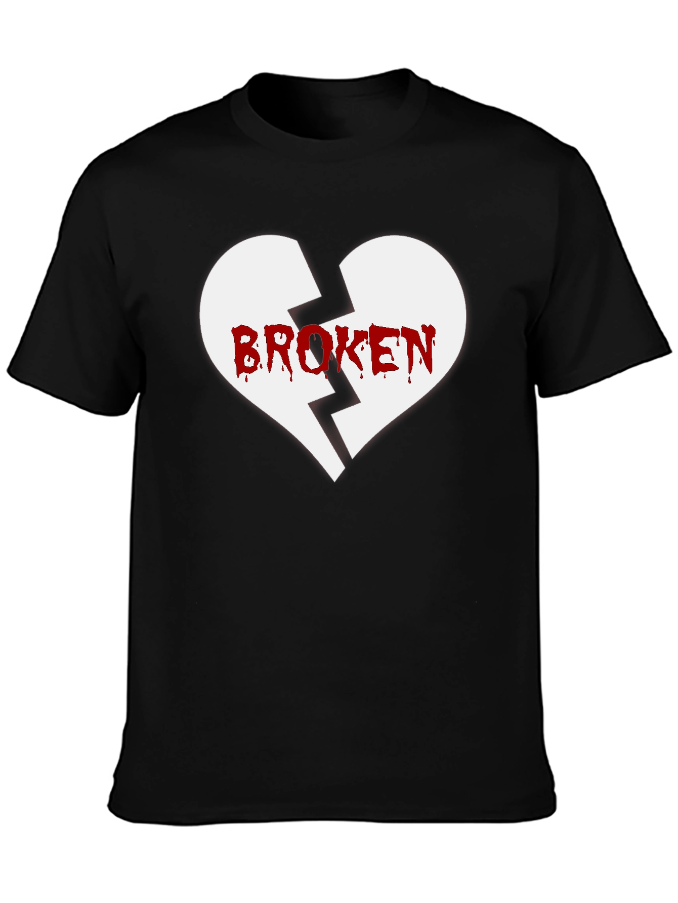 Broken Heart Graphic Tee - Black
