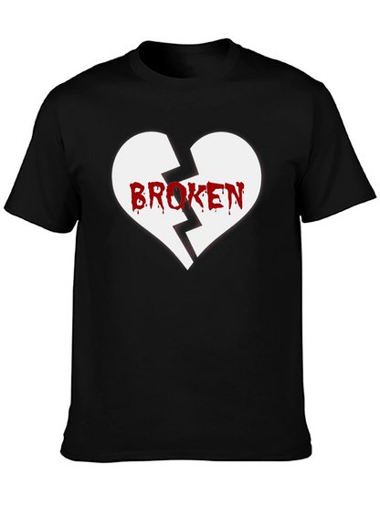 Broken Heart Graphic Tee - Black