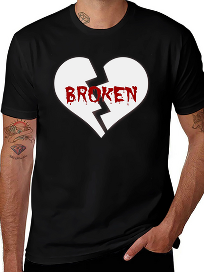 Broken Heart Graphic Tee - Black