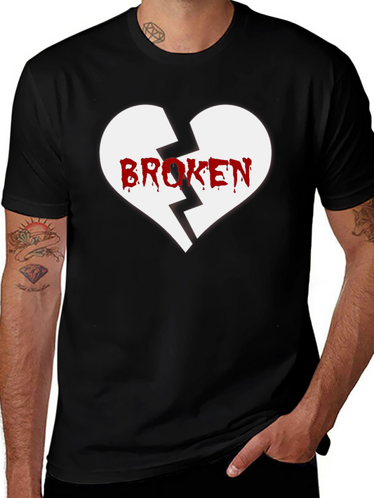 Broken Heart Graphic Tee - Black
