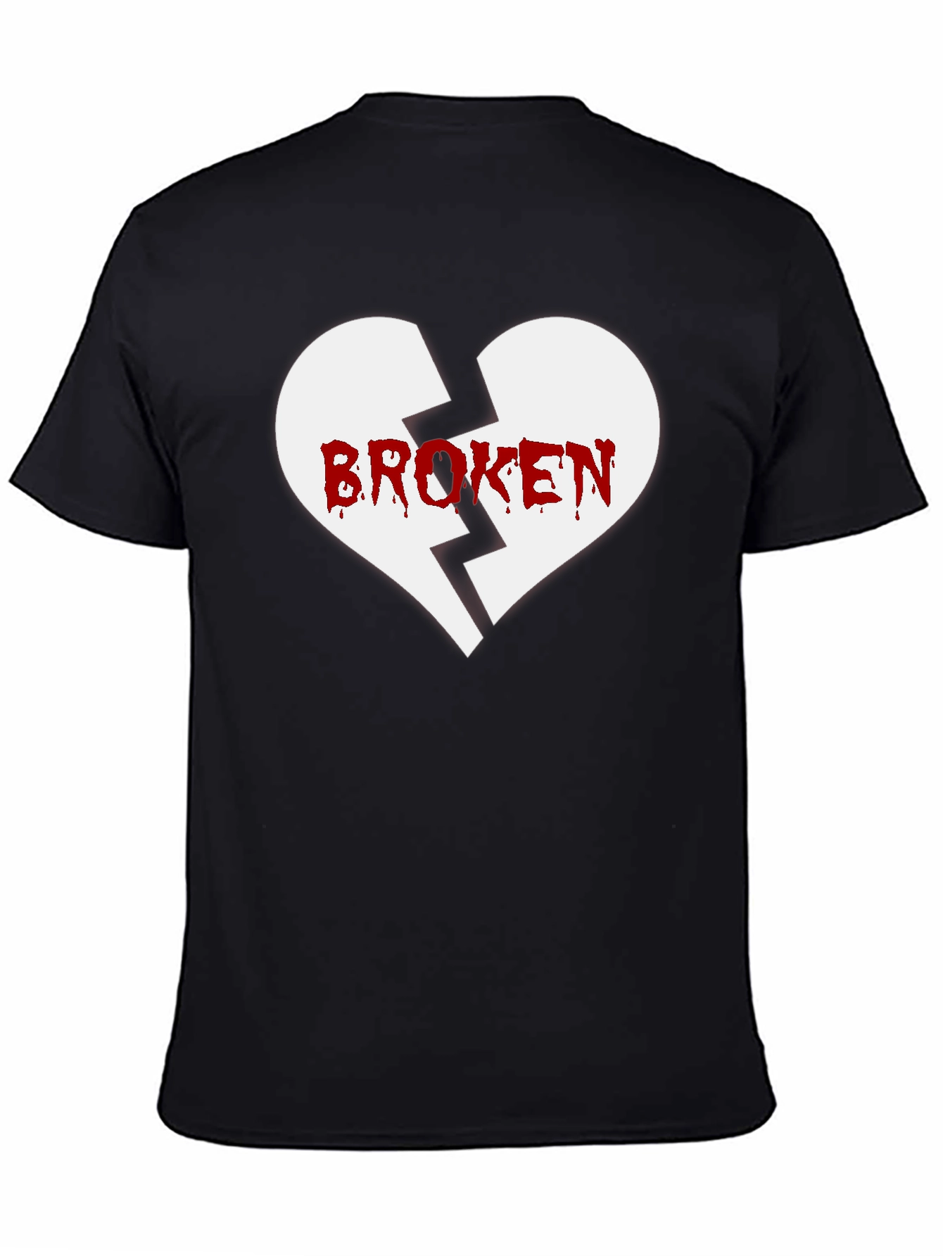 Broken Heart Graphic Tee - Black