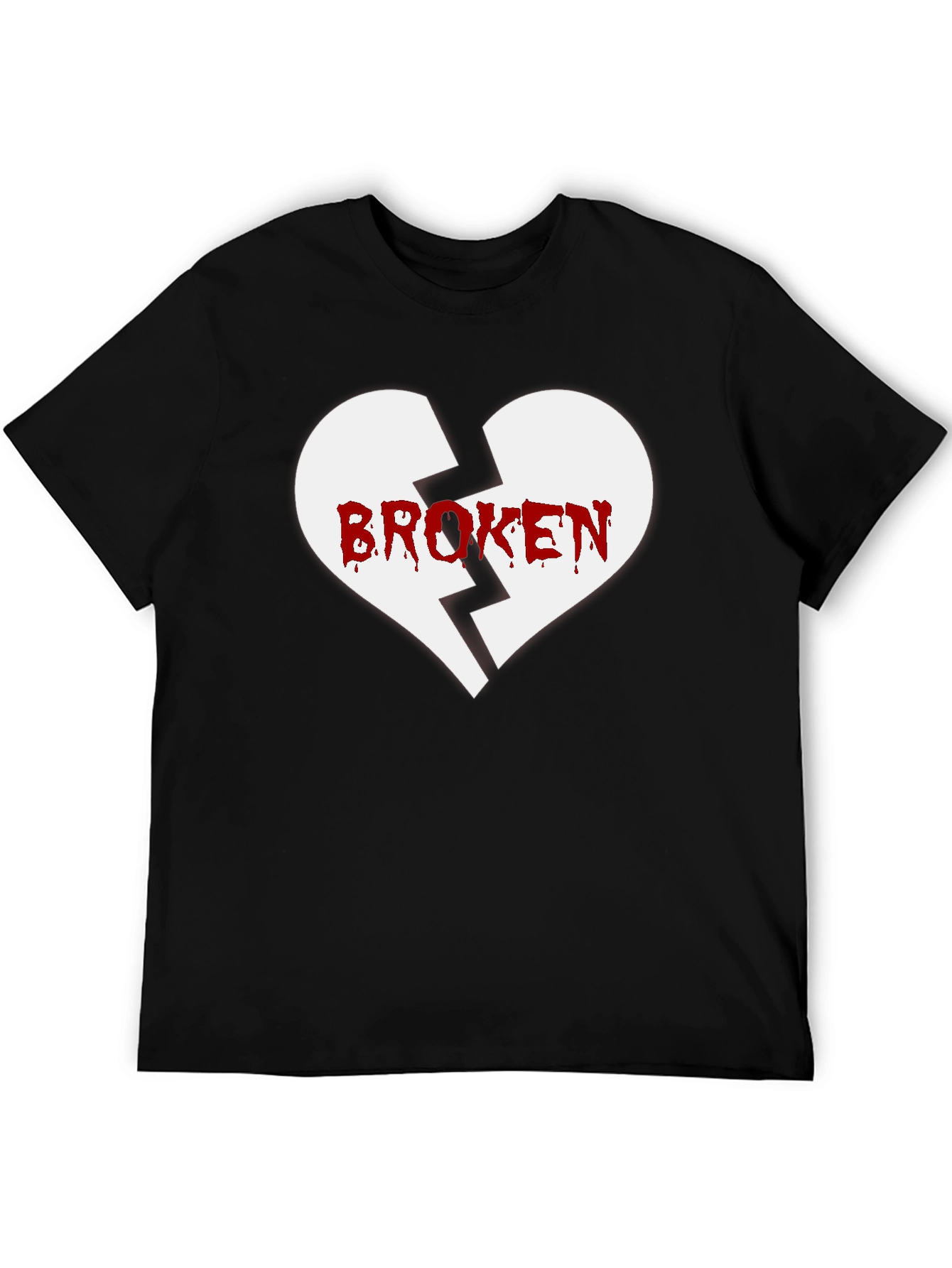 Broken Heart Graphic Tee - Black