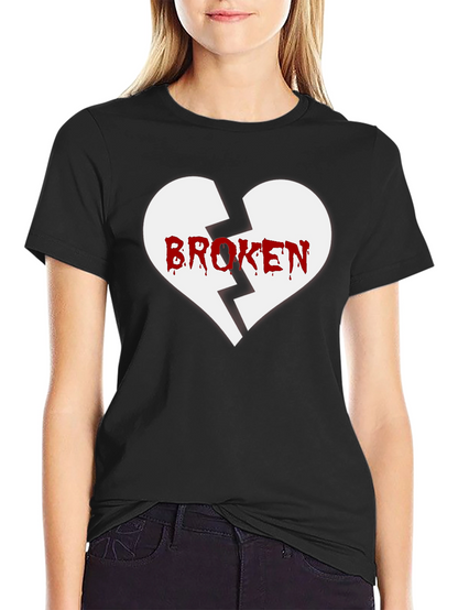 Broken Heart Graphic Tee - Black