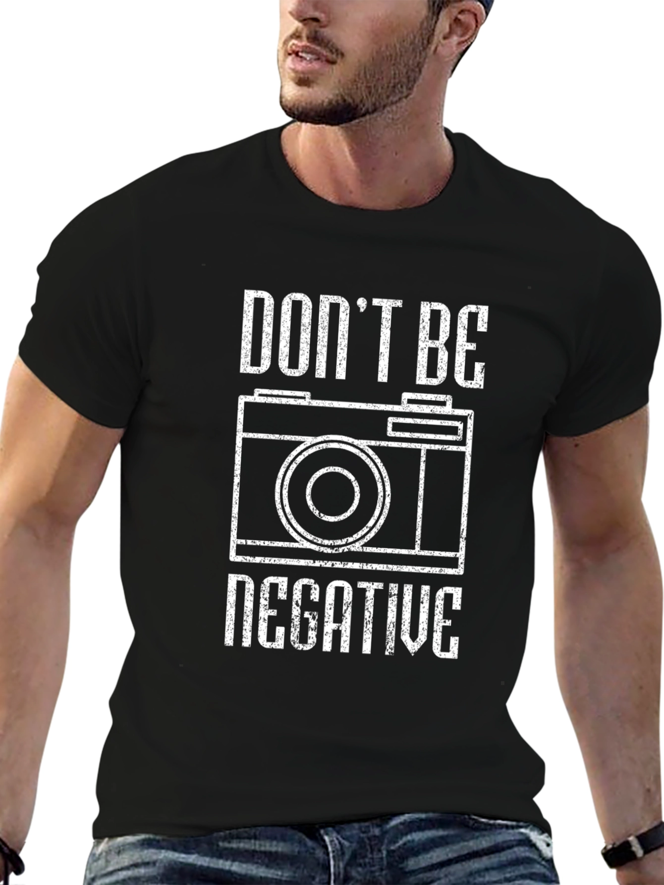 Dont Be Negative Graphic T-Shirt - Camera Tee