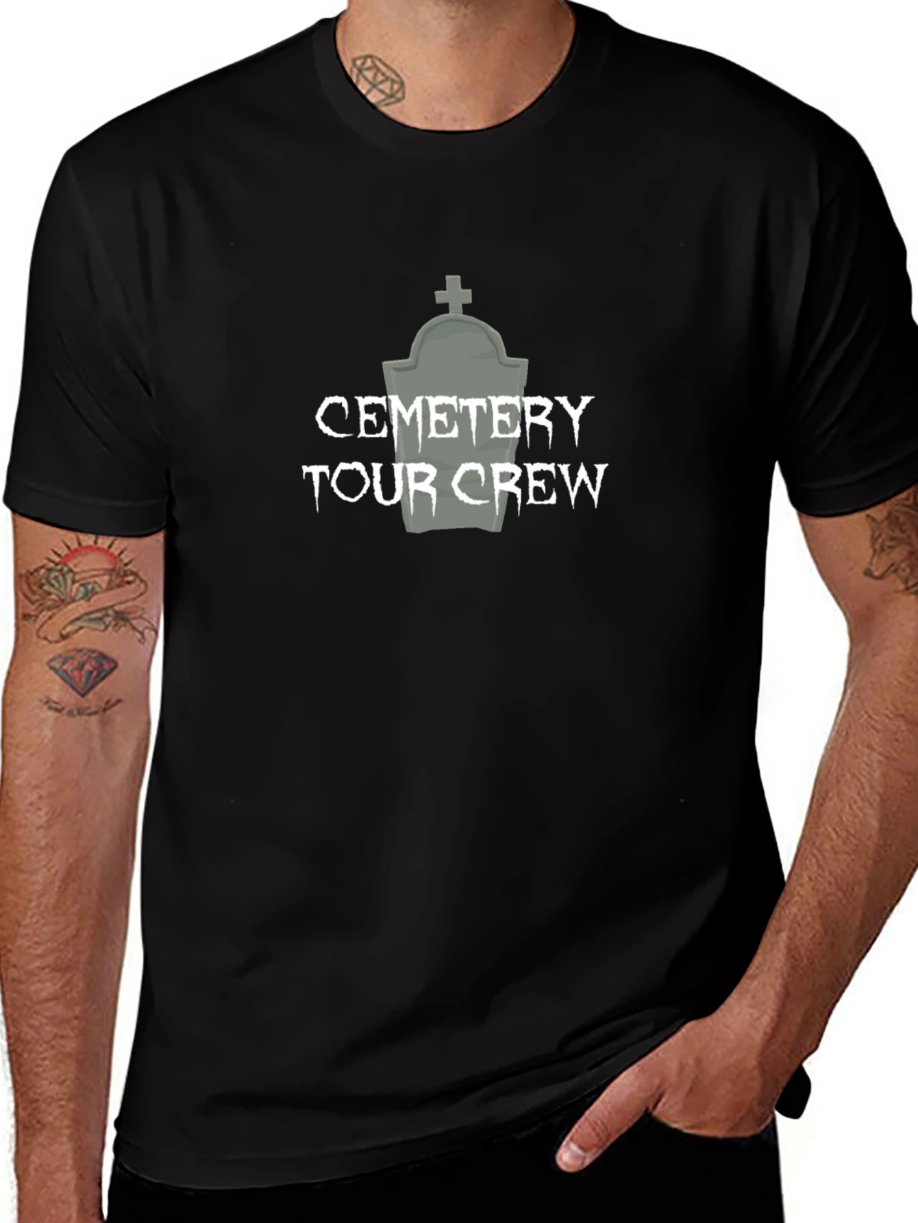 Cemetery Tour Crew Black T-Shirt