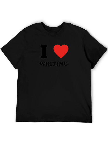 I Heart Writing Black Graphic Tee