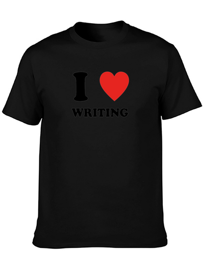I Heart Writing Black Graphic Tee