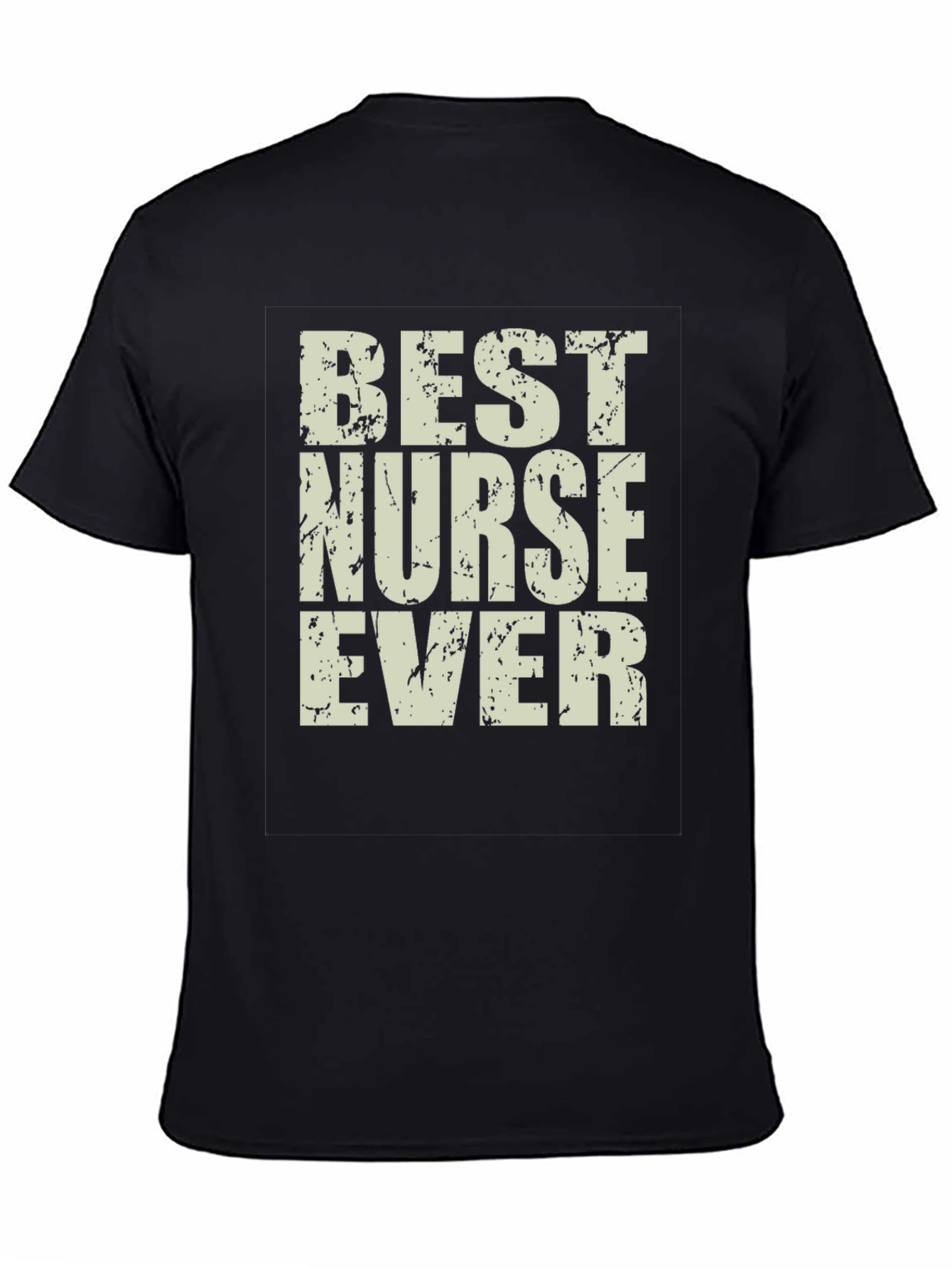 Best Nurse Ever Graphic Tee - Black Casual T-Shirt