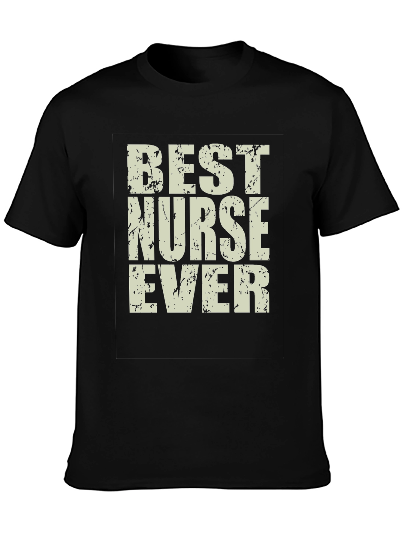 Best Nurse Ever Graphic Tee - Black Casual T-Shirt