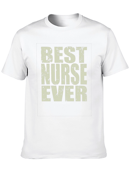 Best Nurse Ever Graphic Tee - Black Casual T-Shirt