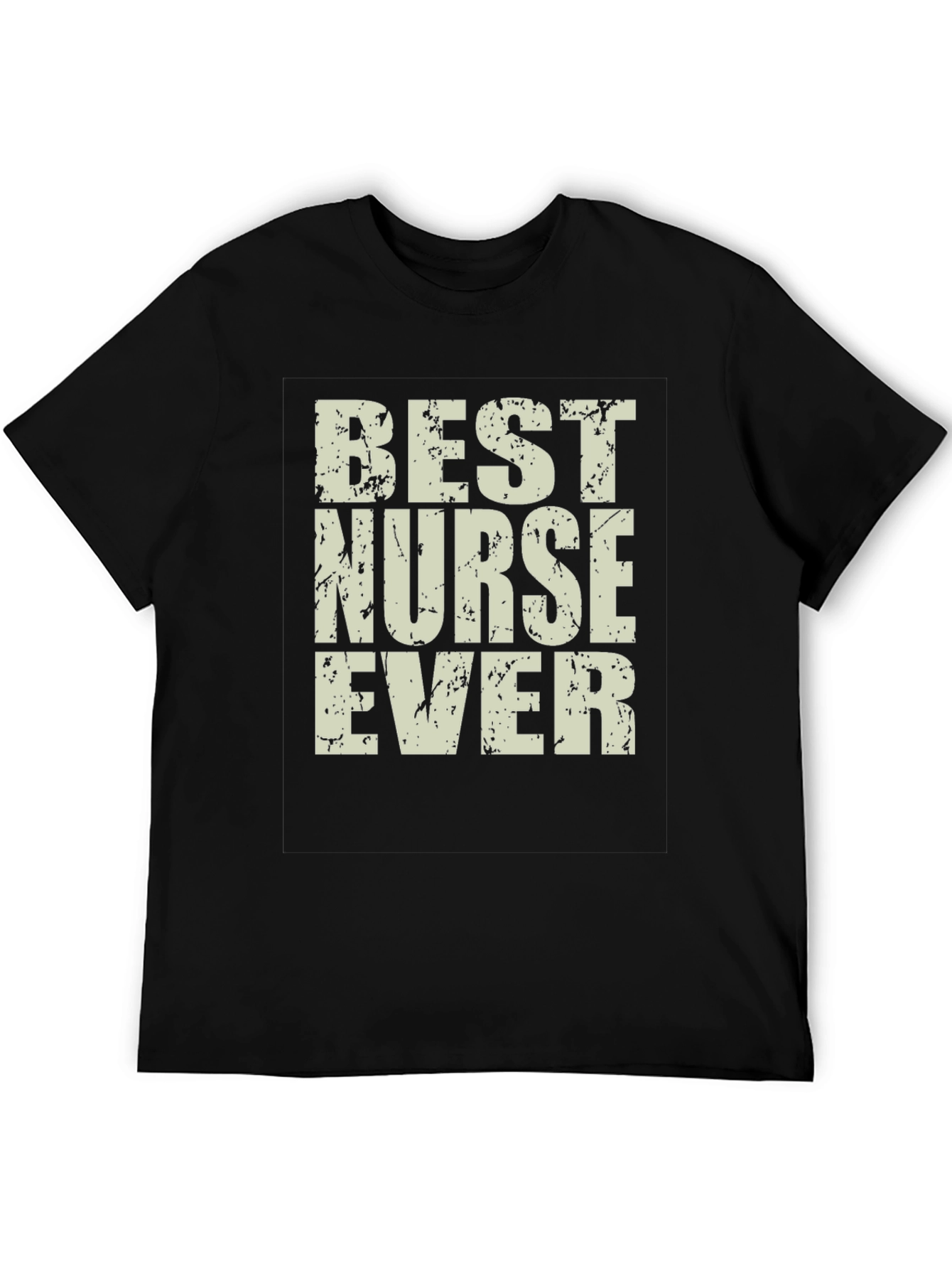 Best Nurse Ever Graphic Tee - Black Casual T-Shirt