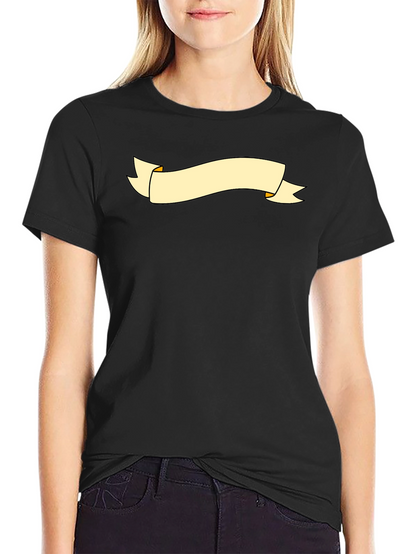 Black Graphic Tee with Banner Design
