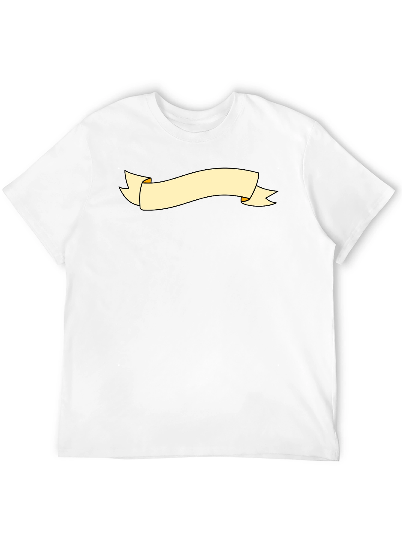 Black Graphic Tee with Banner Design