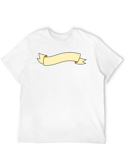 Black Graphic Tee with Banner Design