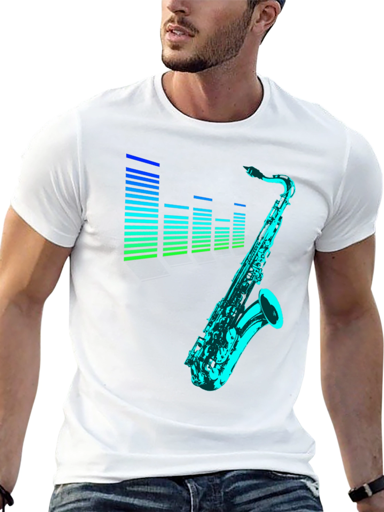 Cool Saxophone T-Shirt - Music Lover Tee