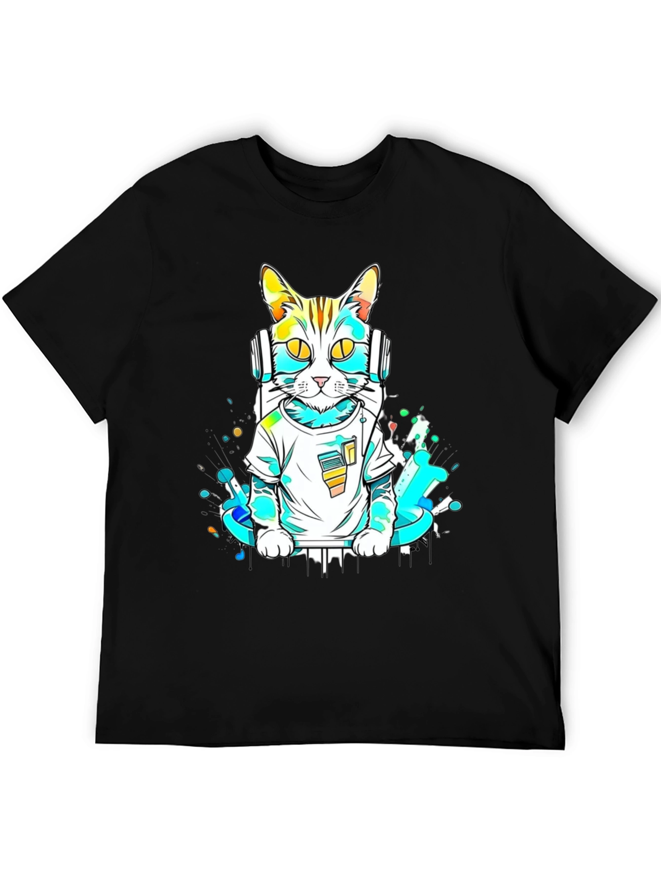 DJ Cat Graphic T-Shirt