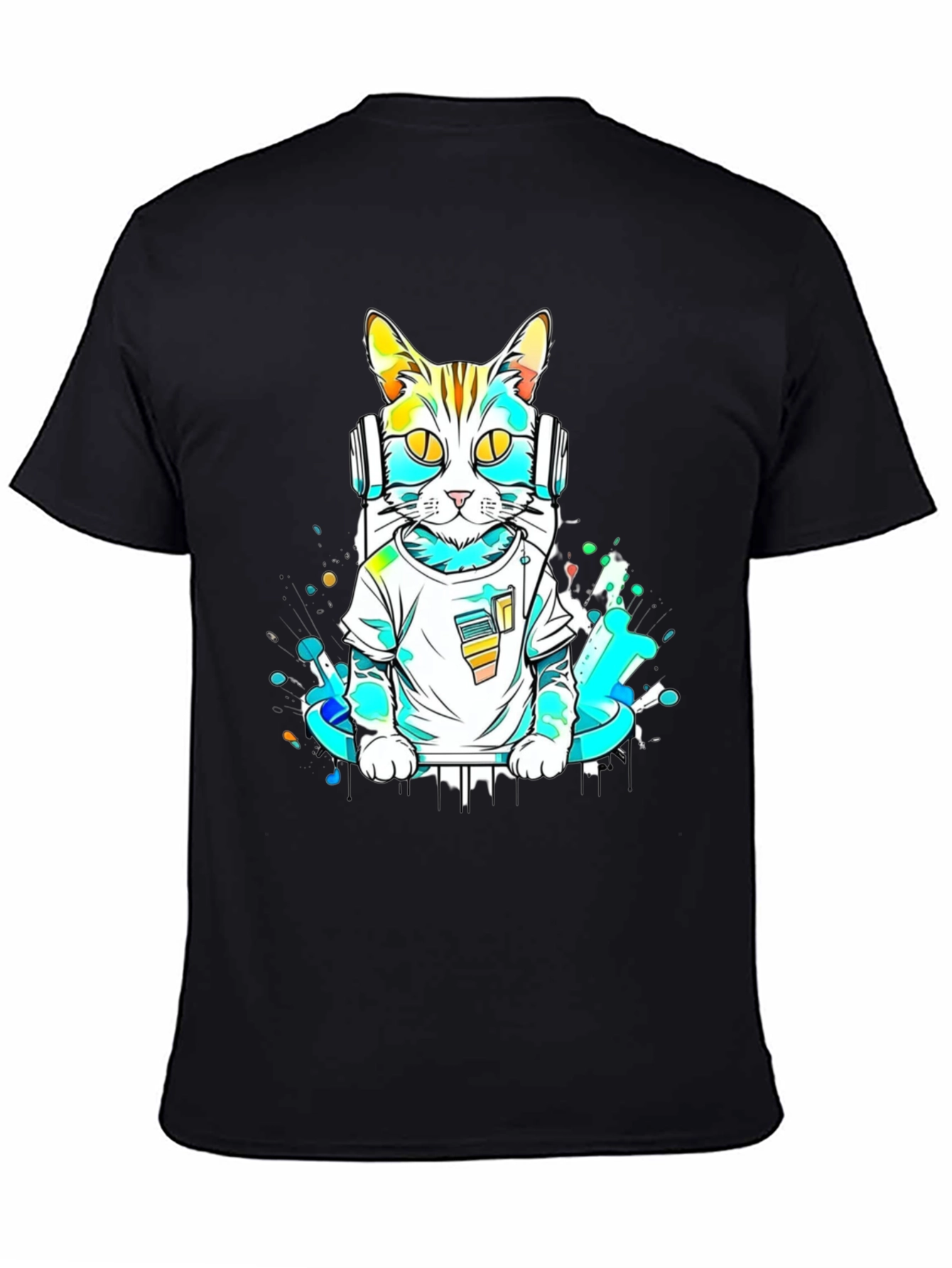DJ Cat Graphic T-Shirt