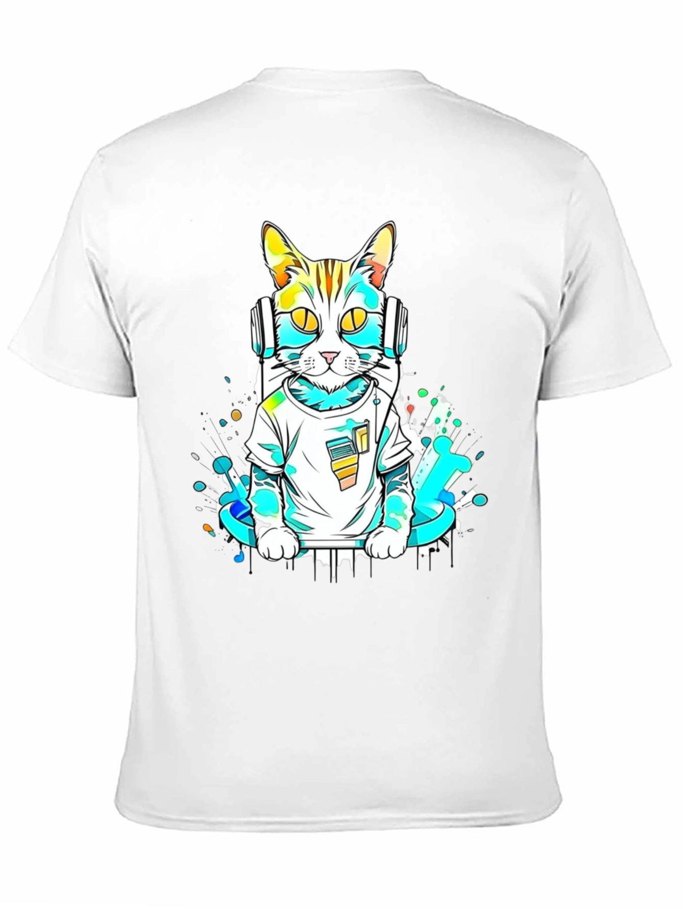 DJ Cat Graphic T-Shirt