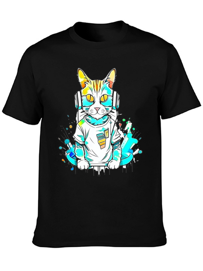 DJ Cat Graphic T-Shirt