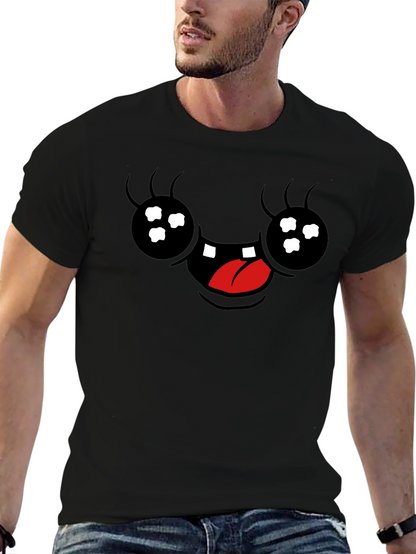 Funny Cartoon Face Graphic T-Shirt