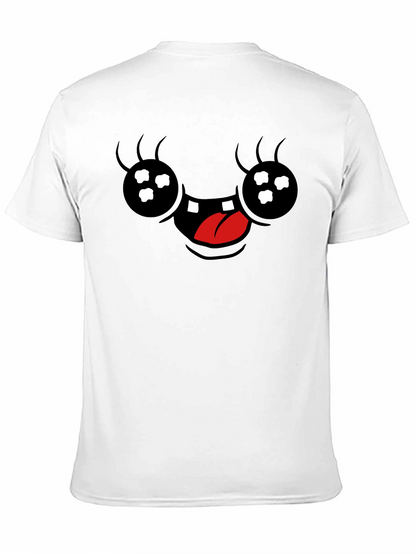 Funny Cartoon Face Graphic T-Shirt