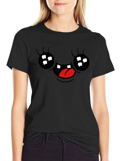 Funny Cartoon Face Graphic T-Shirt