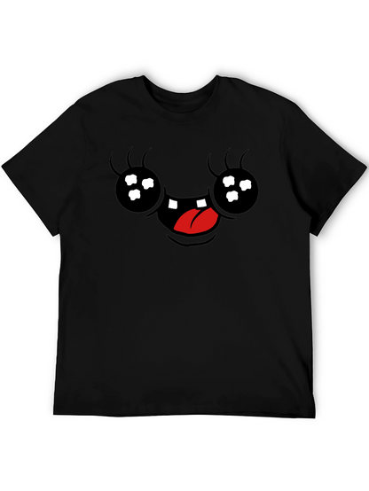 Funny Cartoon Face Graphic T-Shirt