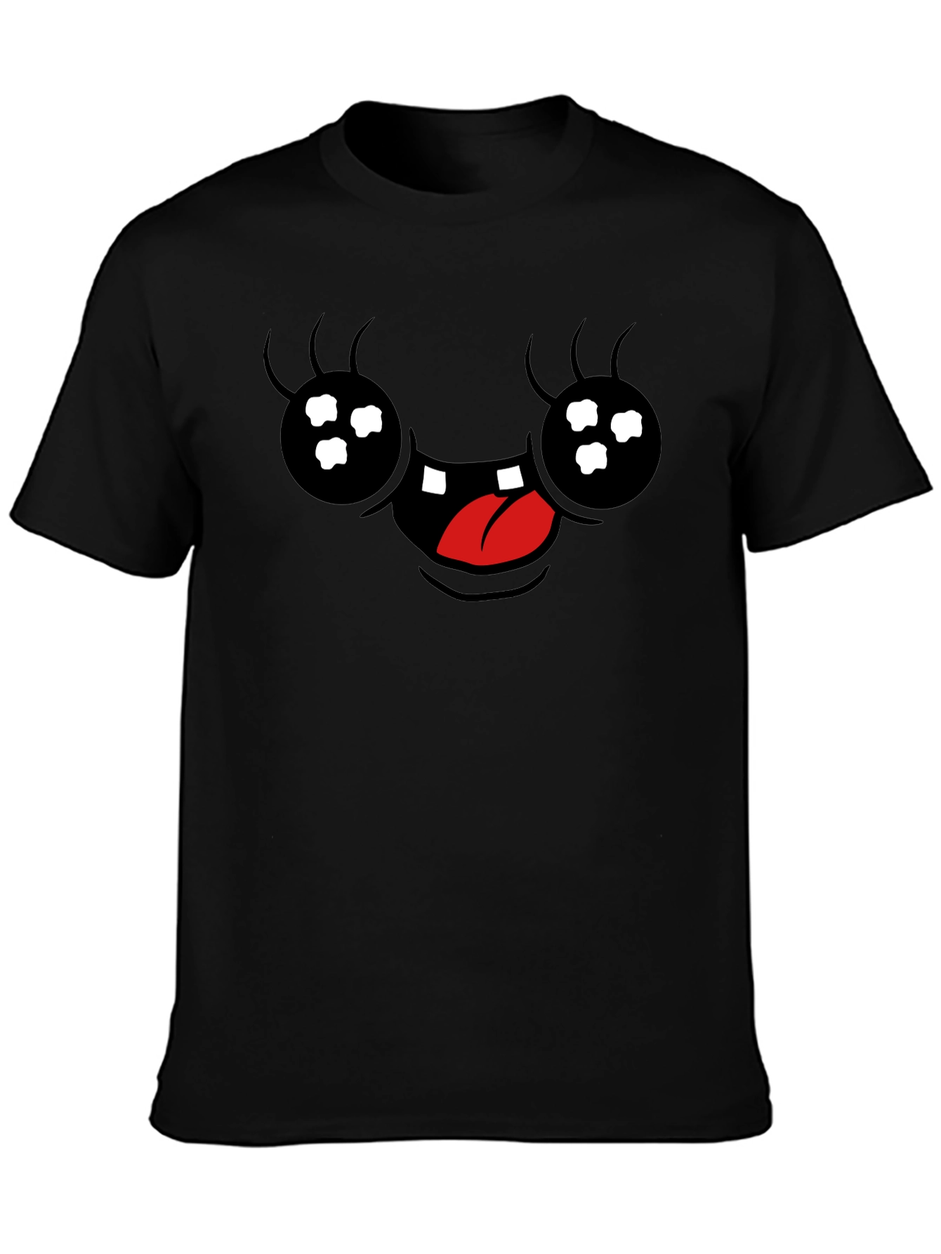Funny Cartoon Face Graphic T-Shirt