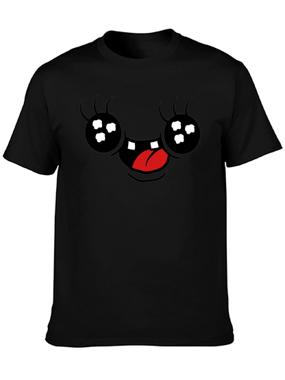 Funny Cartoon Face Graphic T-Shirt