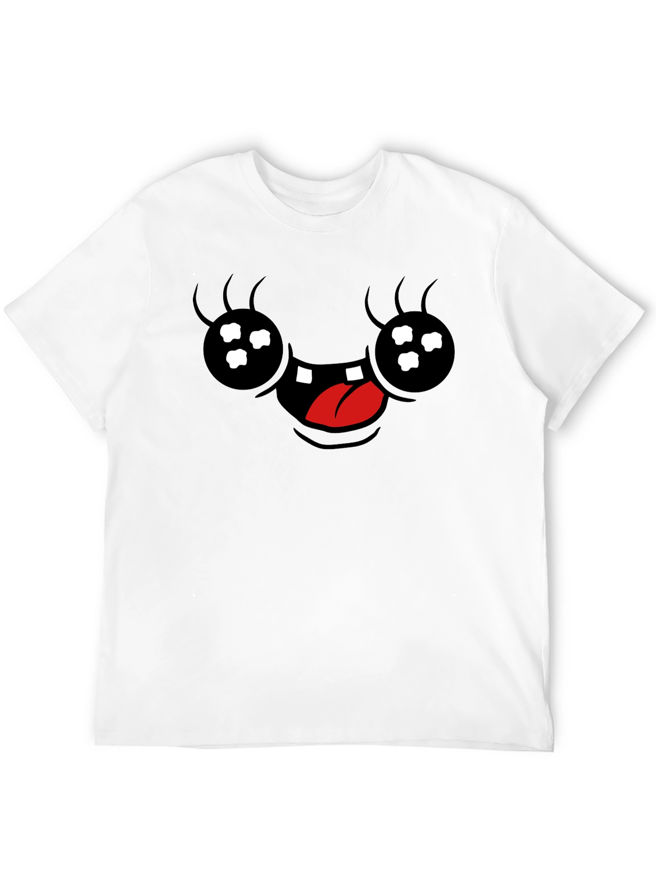Funny Cartoon Face Graphic T-Shirt
