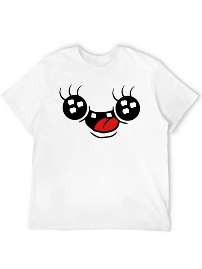 Funny Cartoon Face Graphic T-Shirt
