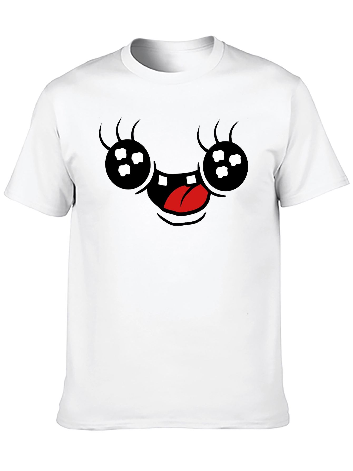 Funny Cartoon Face Graphic T-Shirt