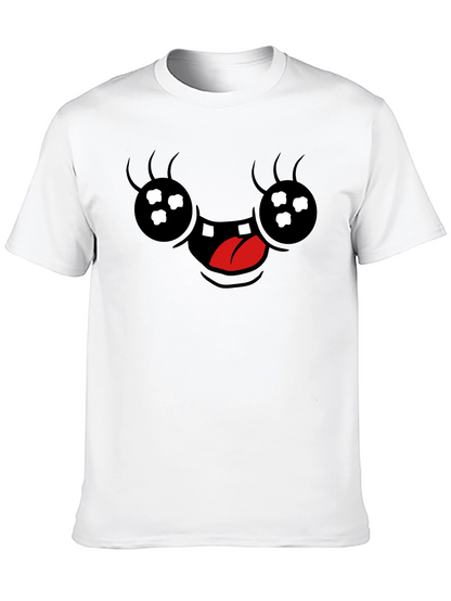 Funny Cartoon Face Graphic T-Shirt