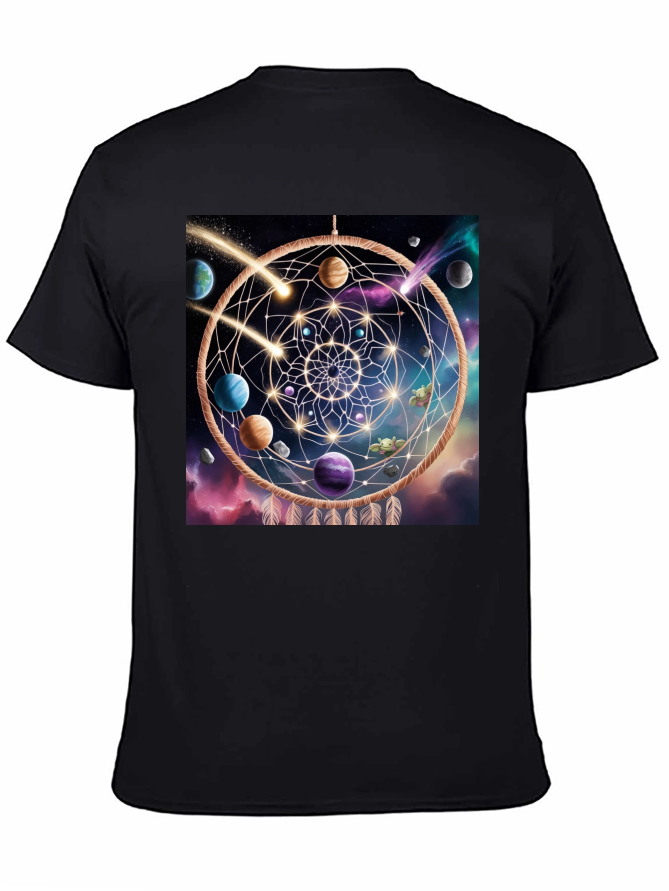 Cosmic Dreamcatcher Black T-Shirt