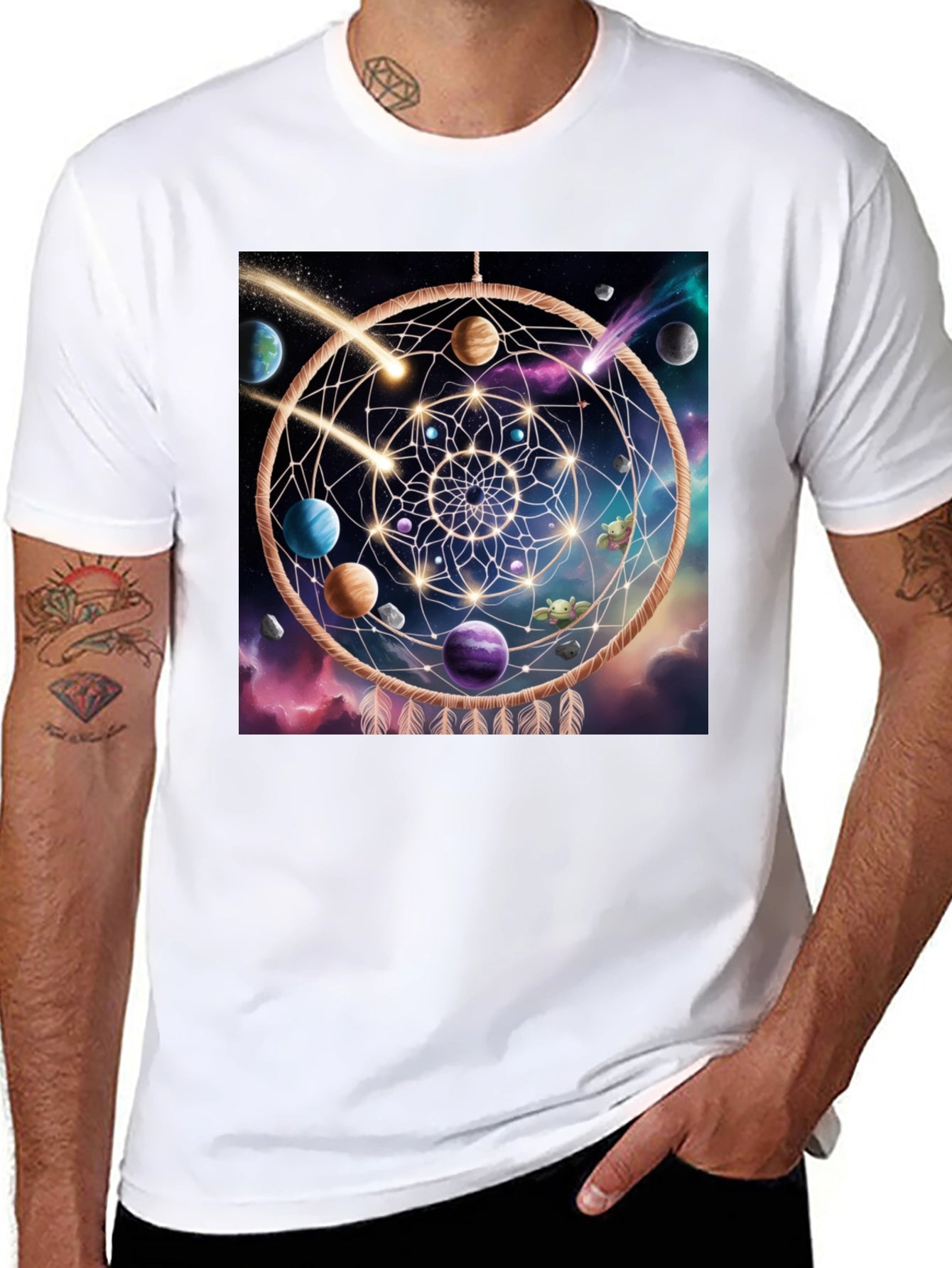 Cosmic Dreamcatcher Black T-Shirt