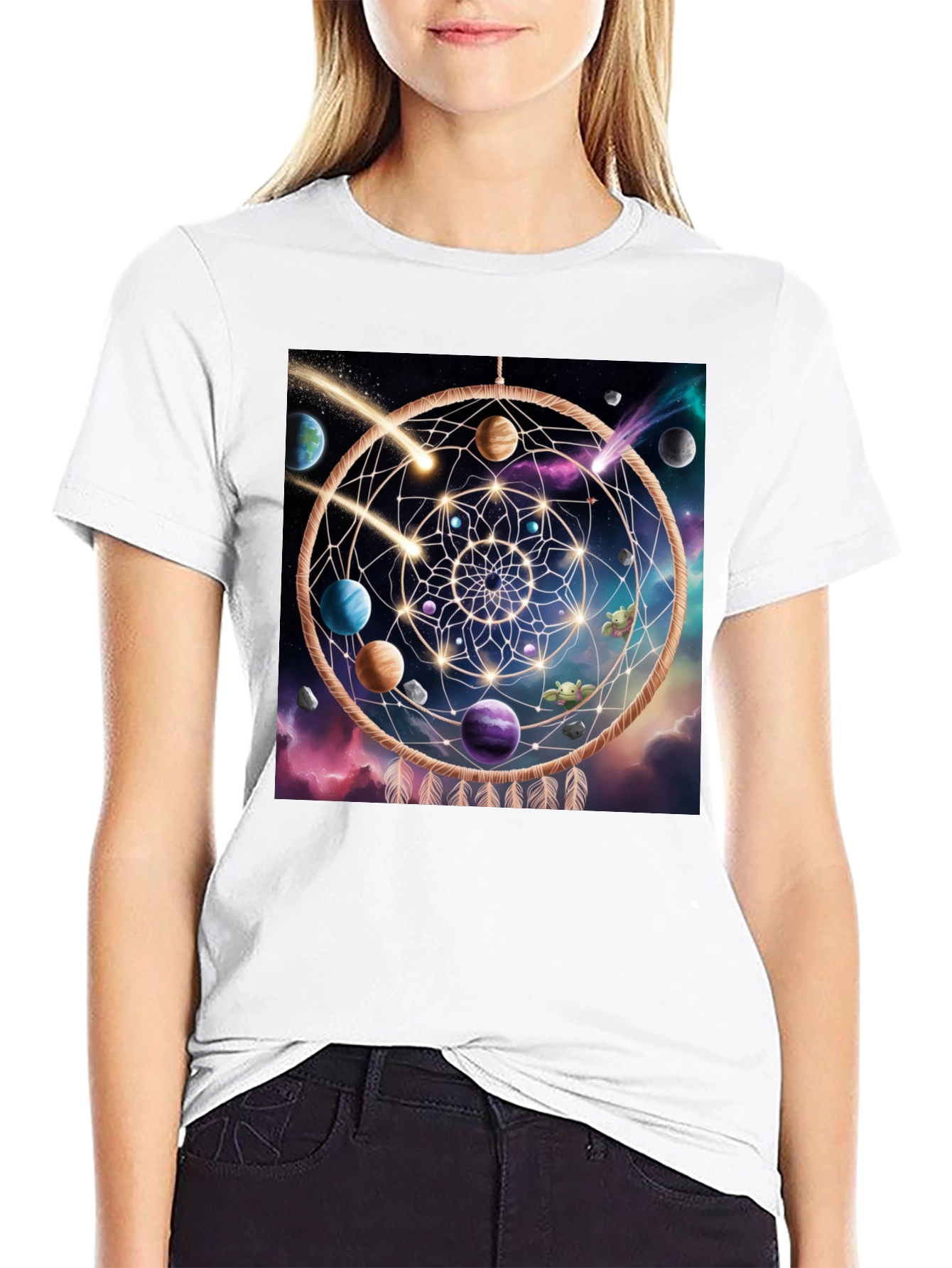 Cosmic Dreamcatcher Black T-Shirt