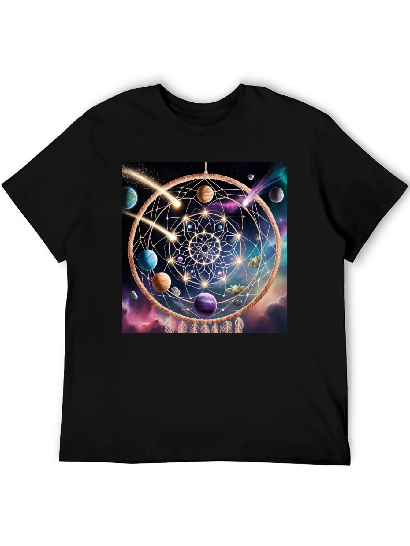 Cosmic Dreamcatcher Black T-Shirt