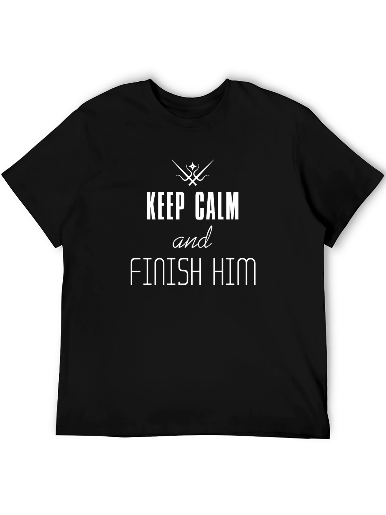 Keep Calm & Finish Him Black T-Shirt