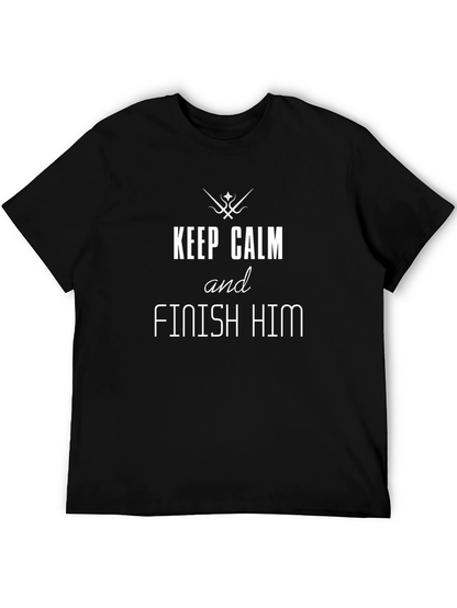 Keep Calm & Finish Him Black T-Shirt