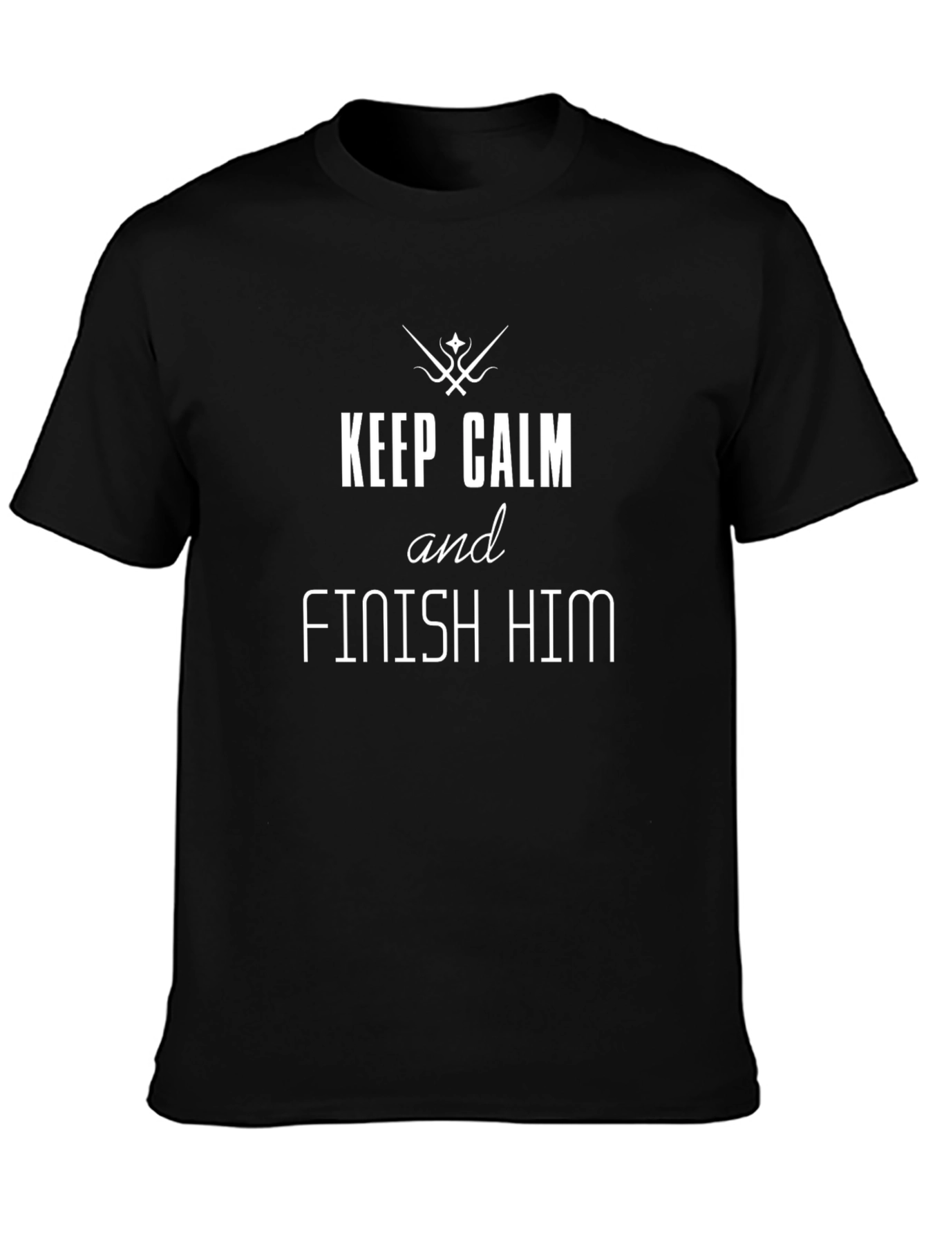 Keep Calm & Finish Him Black T-Shirt