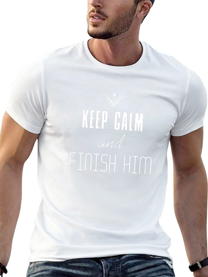Keep Calm & Finish Him Black T-Shirt