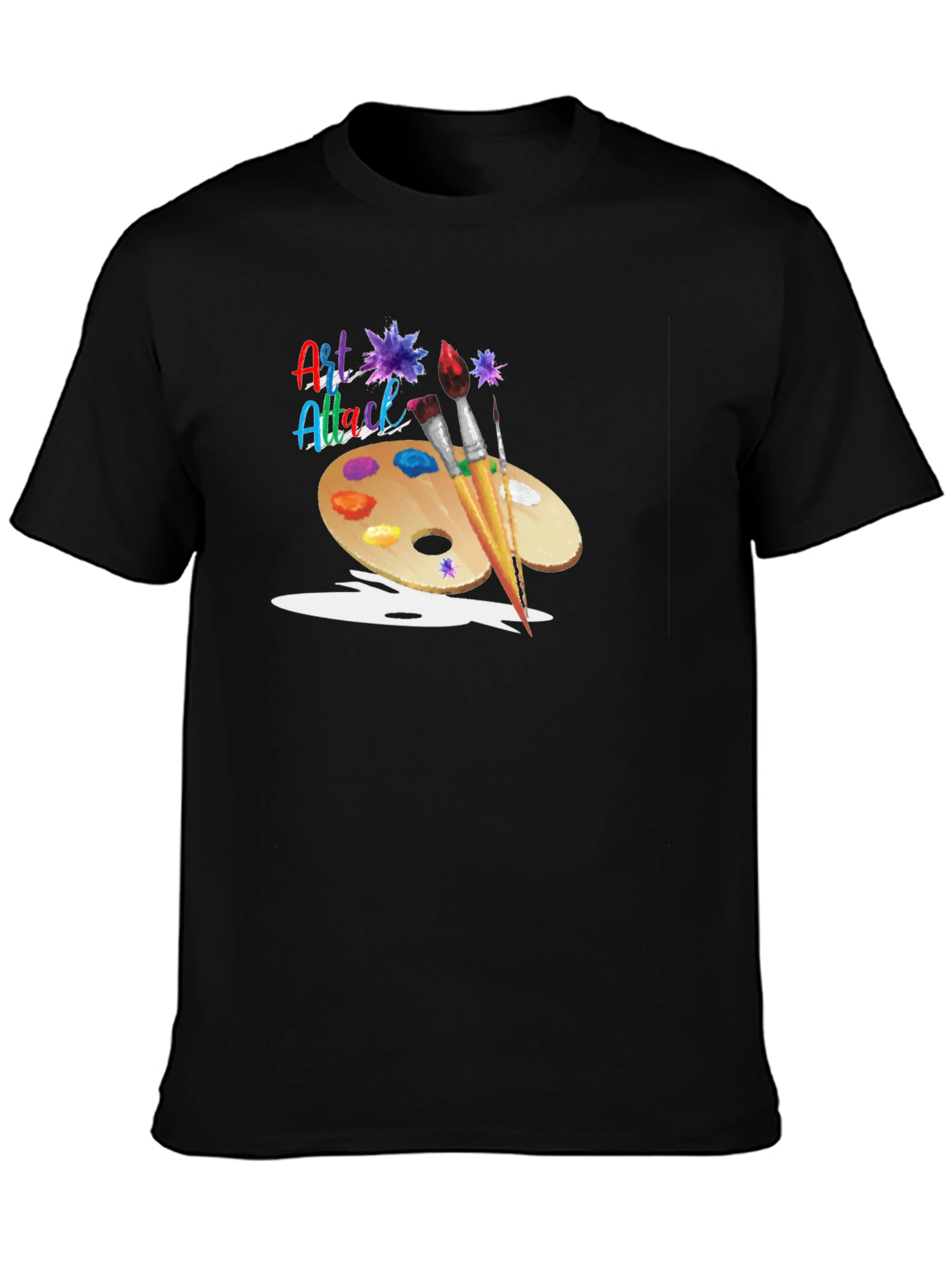 Art Attack Graphic Black T-Shirt