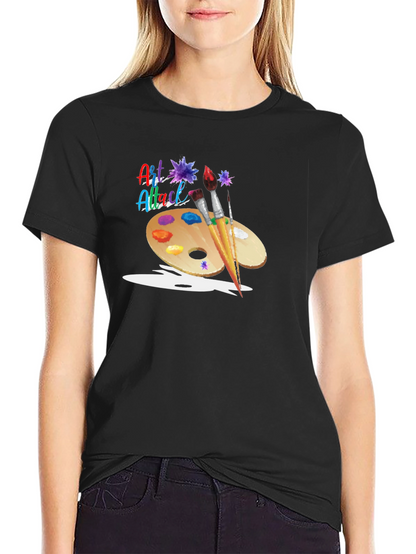 Art Attack Graphic Black T-Shirt