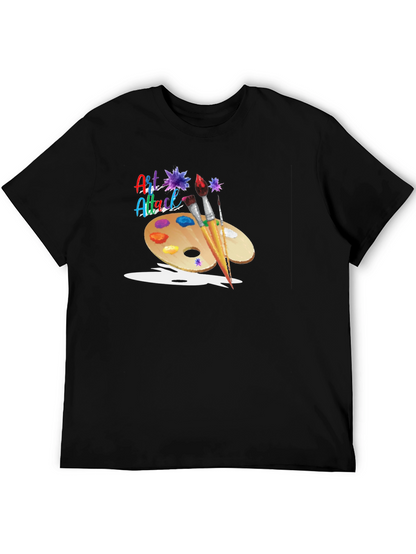Art Attack Graphic Black T-Shirt