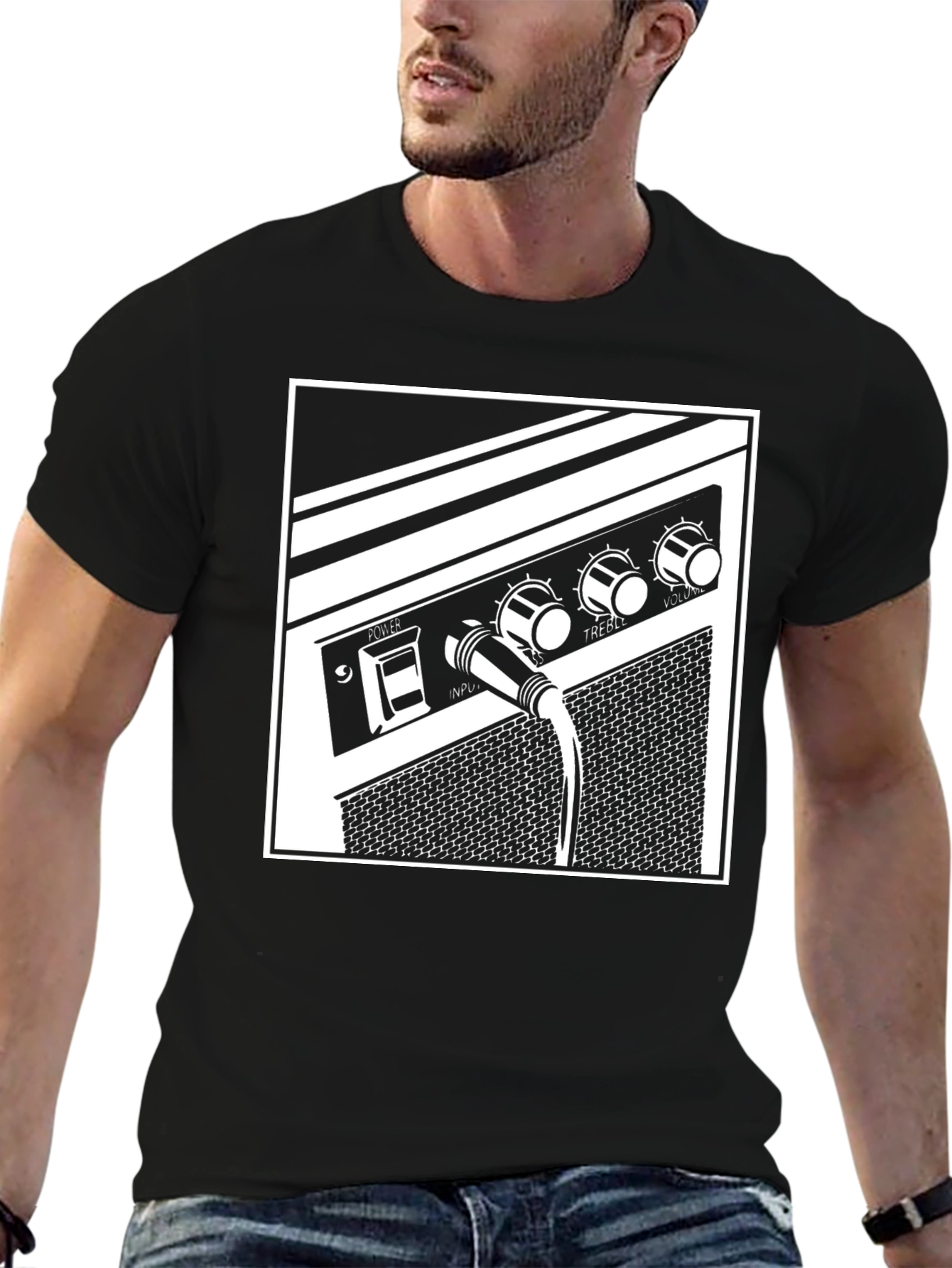 Amplifier Graphic Tee - Music Lovers Black T-Shirt