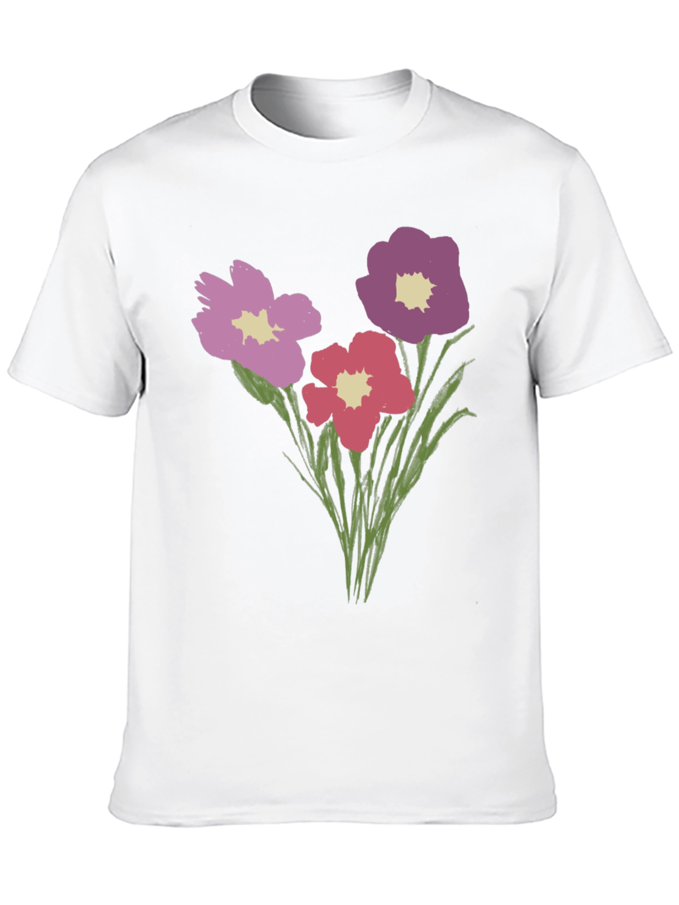 Floral Print Black T-Shirt - Stylish Casual Wear