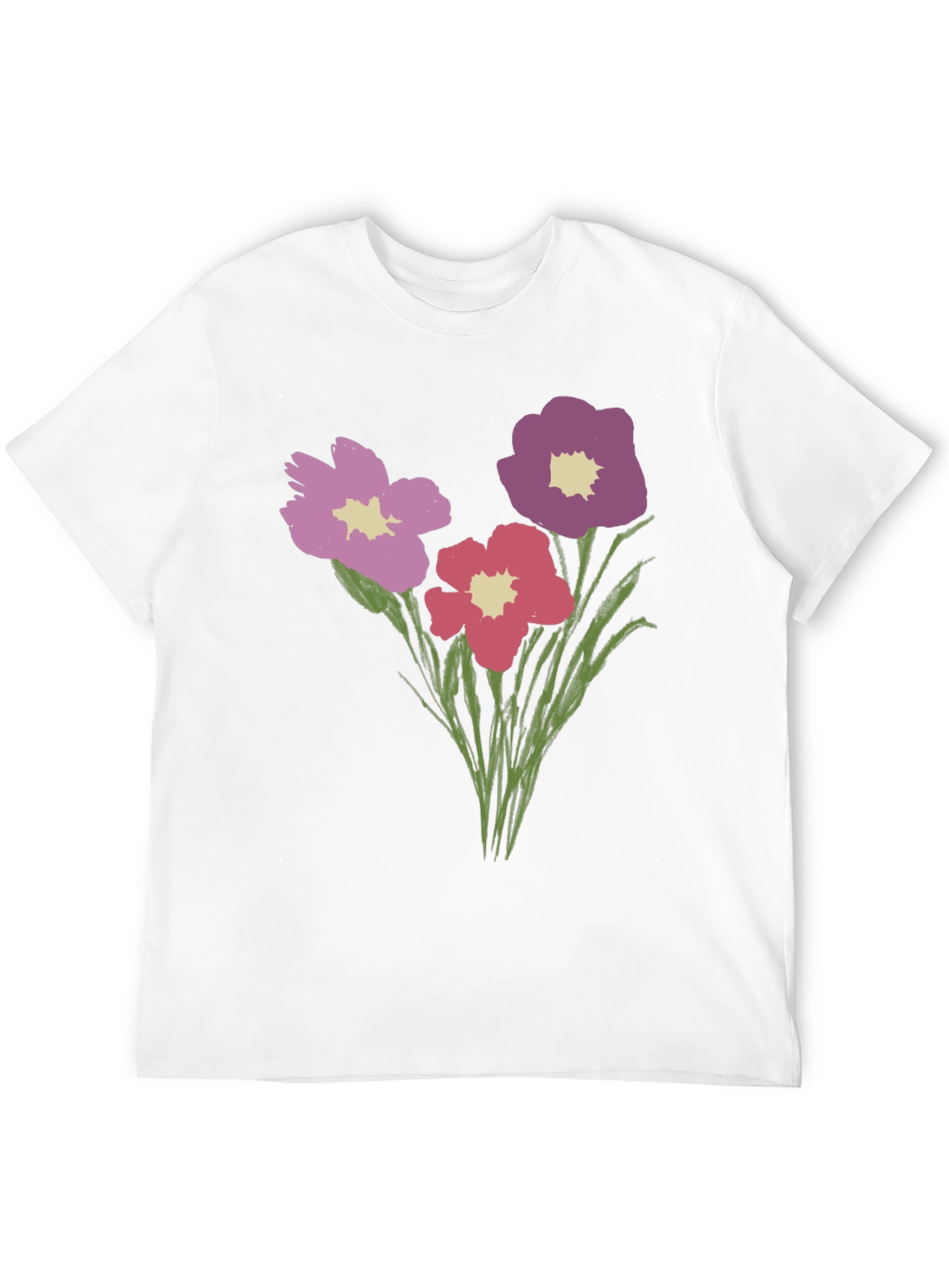 Floral Print Black T-Shirt - Stylish Casual Wear