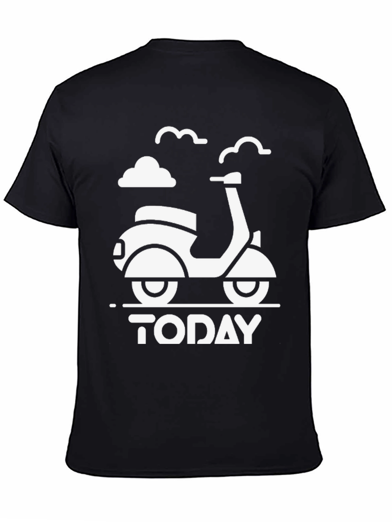 Today Scooter Graphic Tee - Black Unisex T-Shirt
